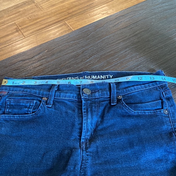 Citizens of Humanity ladies jeans in blue denim size 27. Straight leg extra long - Picture 11 of 14